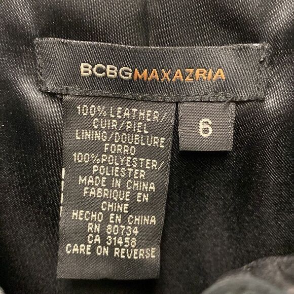 BCBG Max Azria Leather Jacket Size 6 - Picture 2 of 6